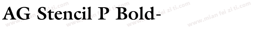 AG Stencil P Bold字体转换